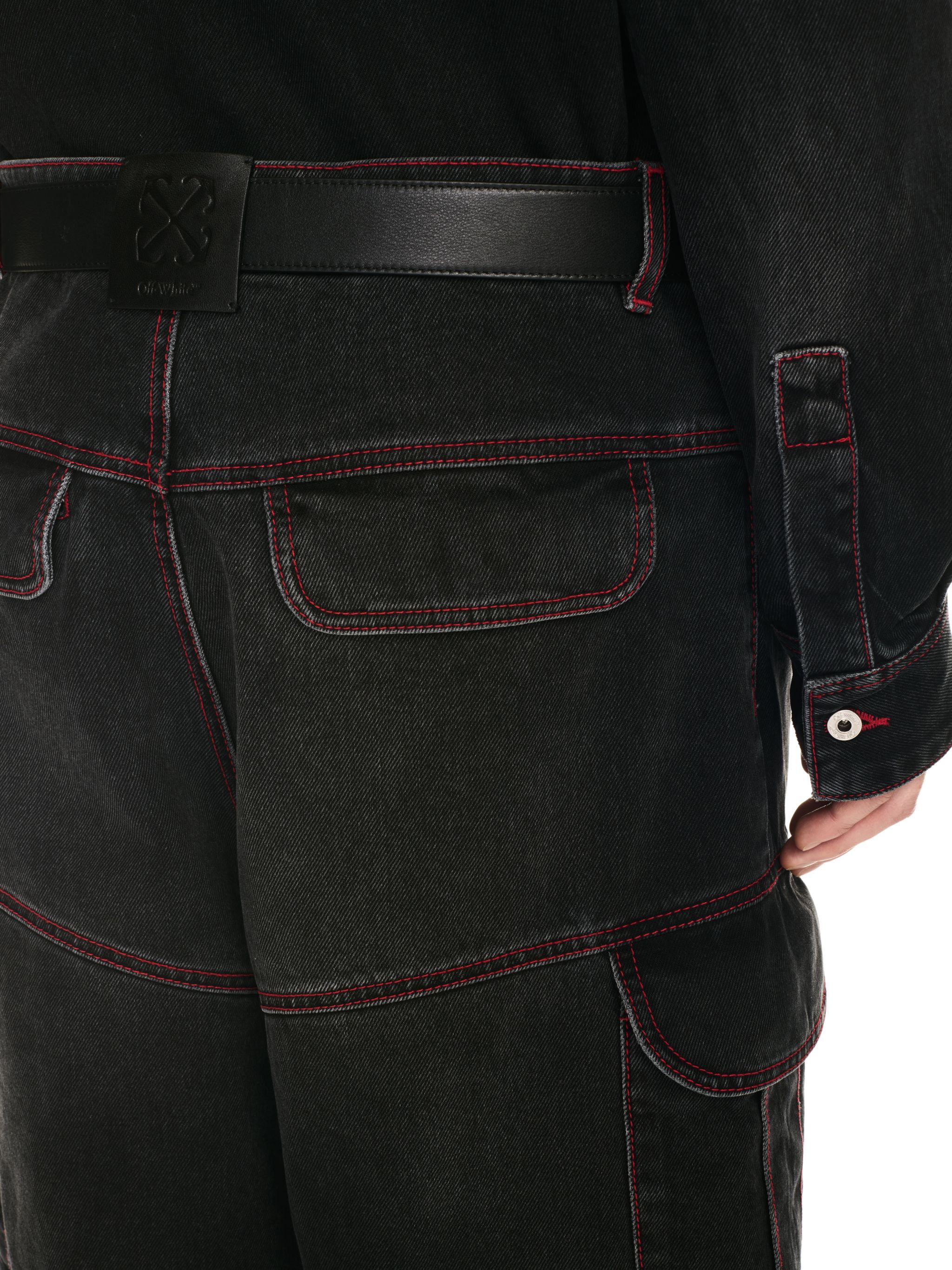 SCRIPT SAMURAI GERADE JEANS OFF WHITE SCRIPT SAMURAI GERADE JEANS SCHWARZ OMYA188F24DEN001