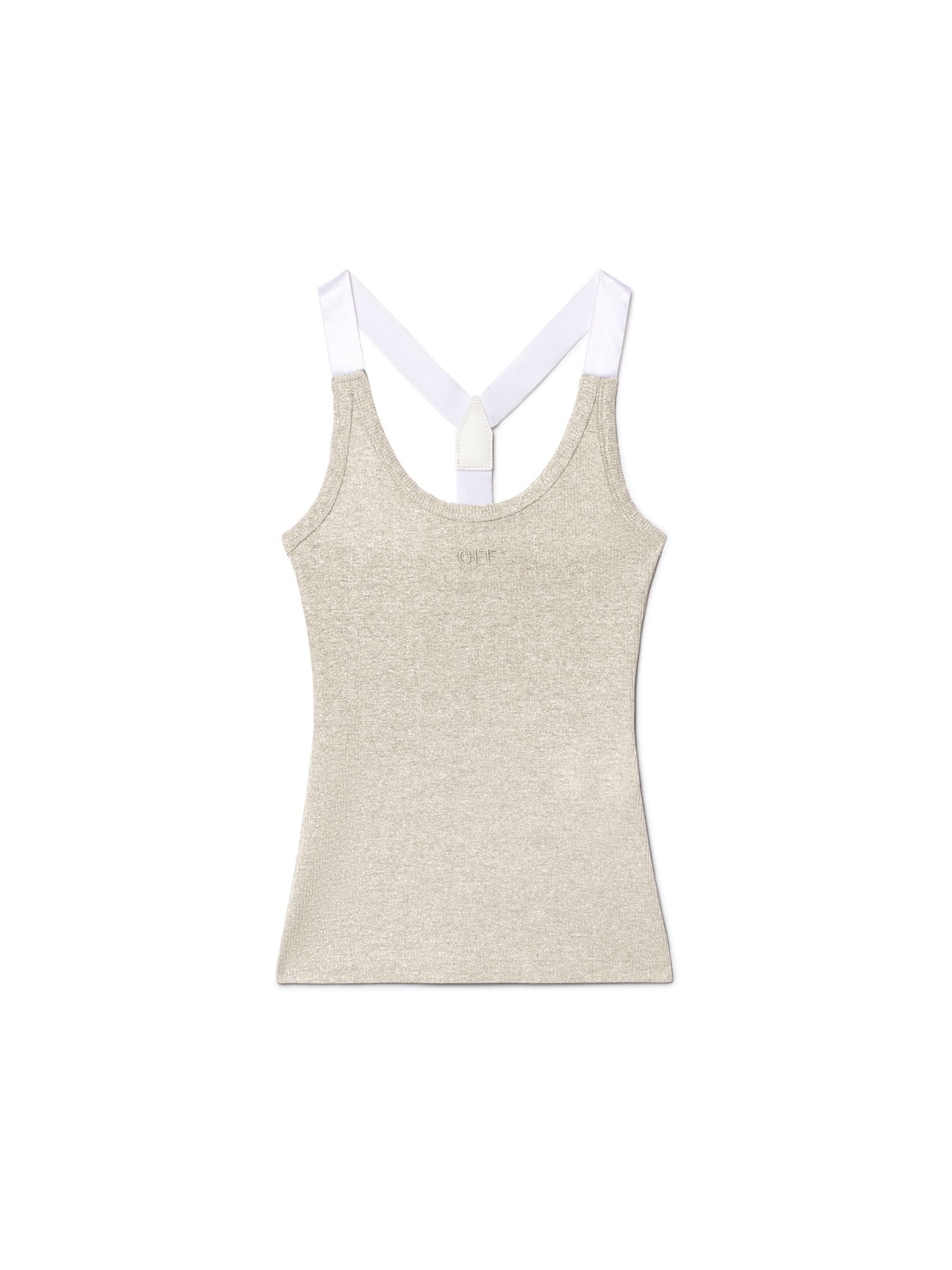 OFF WHITE Silver Lurex Tank Top SILVER OWAD25SS25JER002