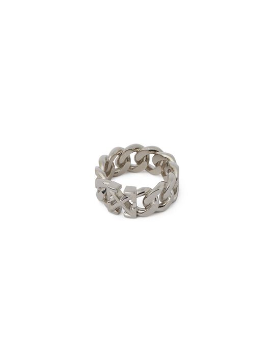 OFF WHITE Arrow Chain Ring SILVER OMOC07DC99MET001