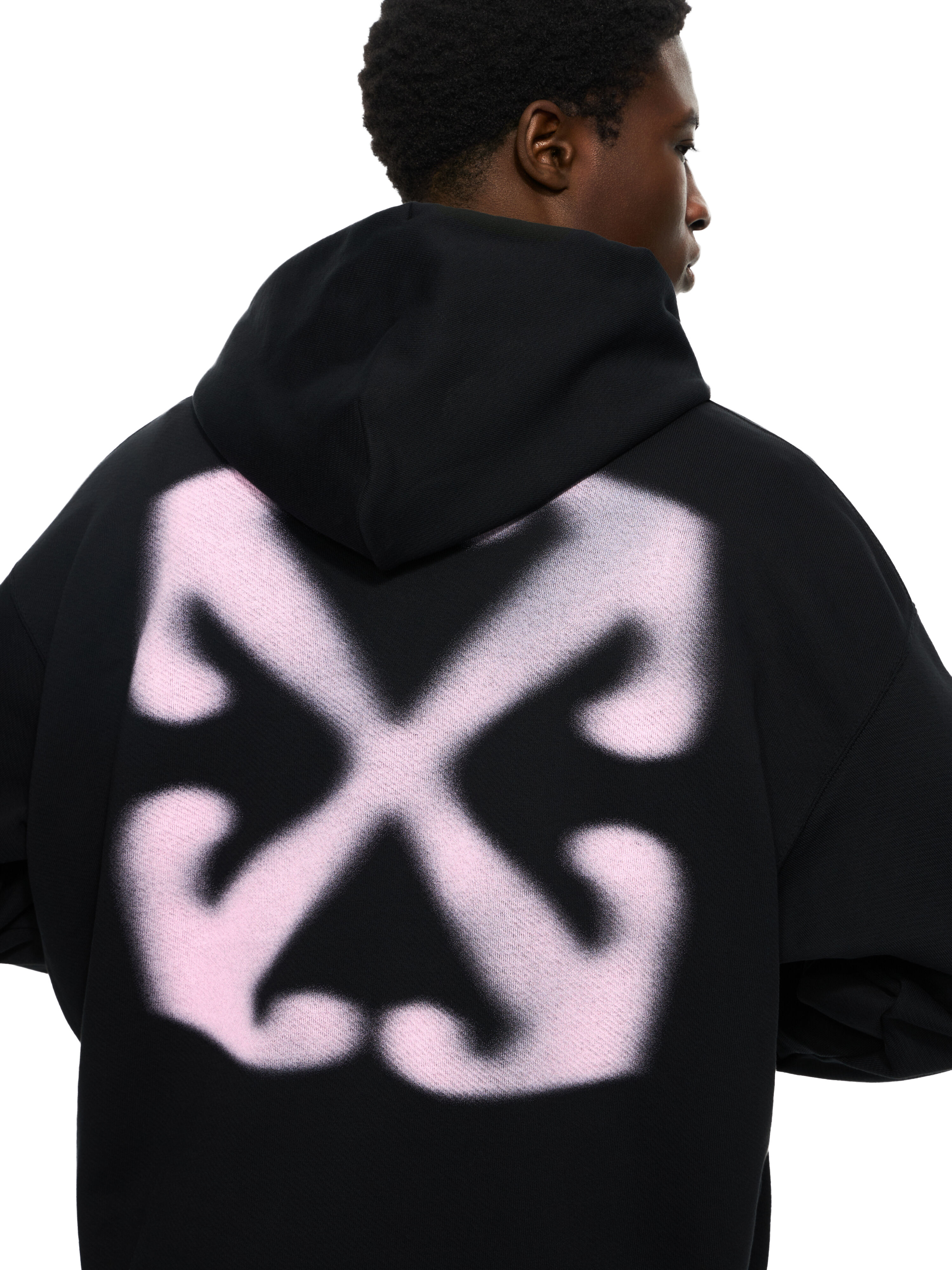 Vanish Arrow Skate Hoodie in BLACK-CHALK PINK for Men | Off-White™