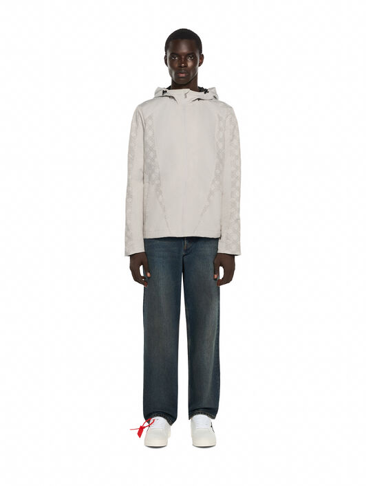 OFF WHITE Off Line Racing Windbreaker LIGHT GRAY 44MEB04IF26F002