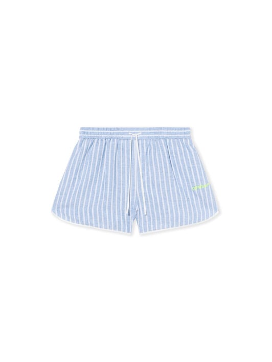 OFF WHITE Striped Drawstring Shorts LIGHT BLUE - WHITE OWCB05MT25FAB001