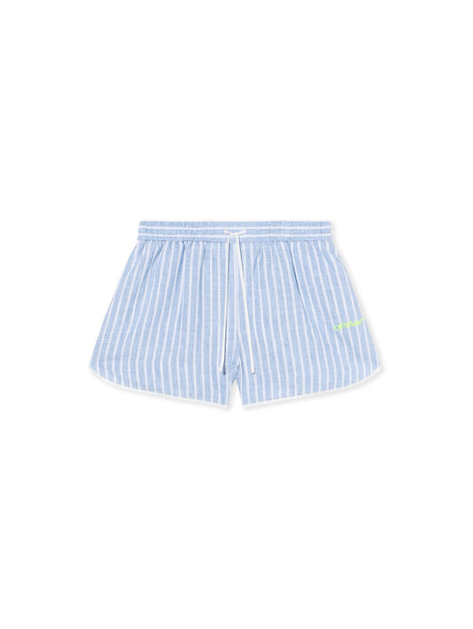 Striped Drawstring Shorts OFF WHITE Striped Drawstring Shorts LIGHT BLUE - WHITE OWCB05MT25FAB001
