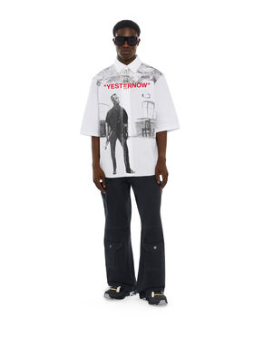 OFF WHITE Miles Davis Yesternow Regular Short Sleeve Shirt WHITE 44MGA22GW26F001