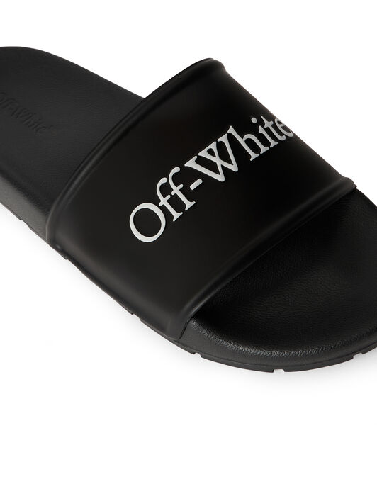 OFF WHITE Sandali Slider Bookish BLACK/WHITE OMIU002S26MAT002