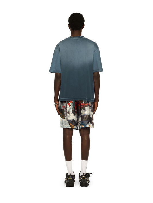 OFF WHITE Laundry Skate T-Shirt VINTAGE DARK SAPPHIRE - VINTAGE DARK SAP OMAA120F25JER00P