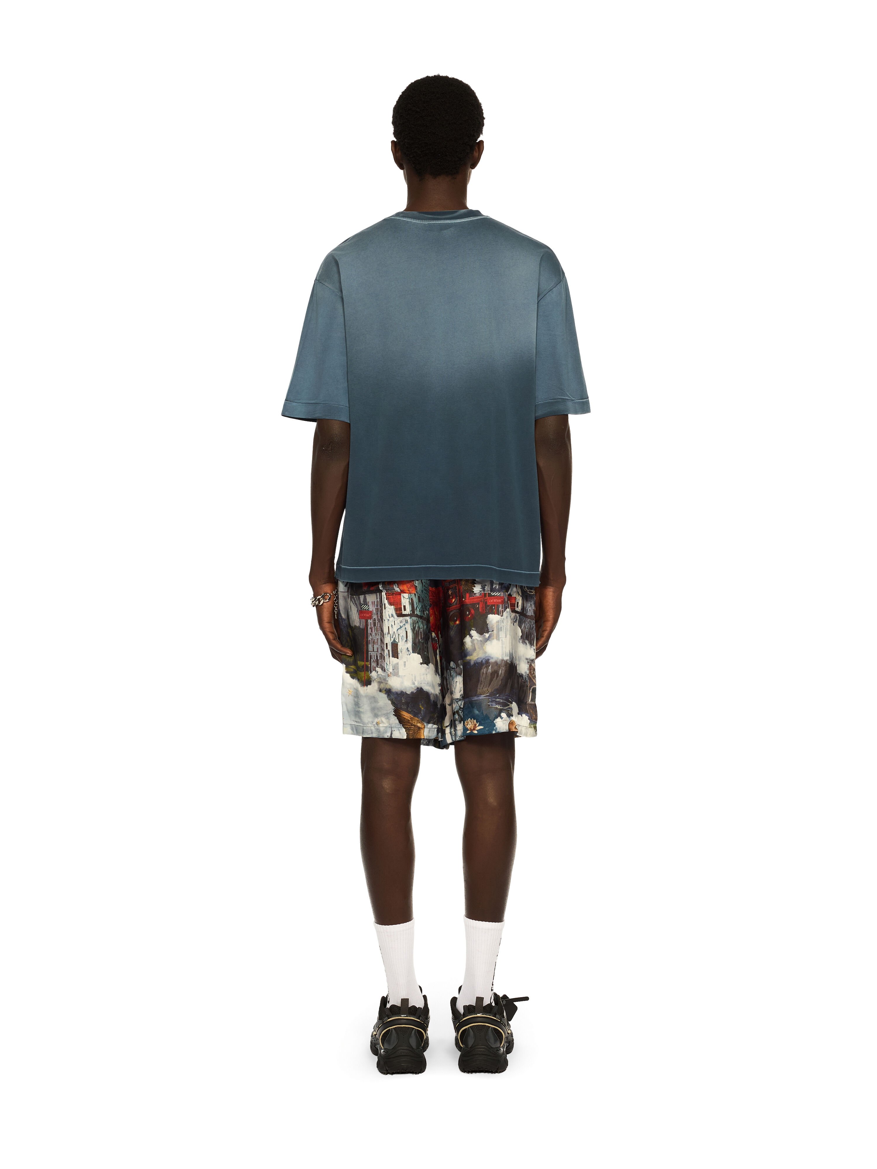 OFF WHITE Laundry Skate T-Shirt VINTAGE DARK SAPPHIRE - VINTAGE DARK SAP OMAA120F25JER00P