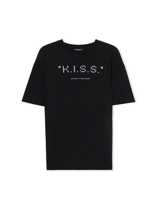 OFF WHITE Kiss Quote T-shirt Black-White 2AA089S26JER007