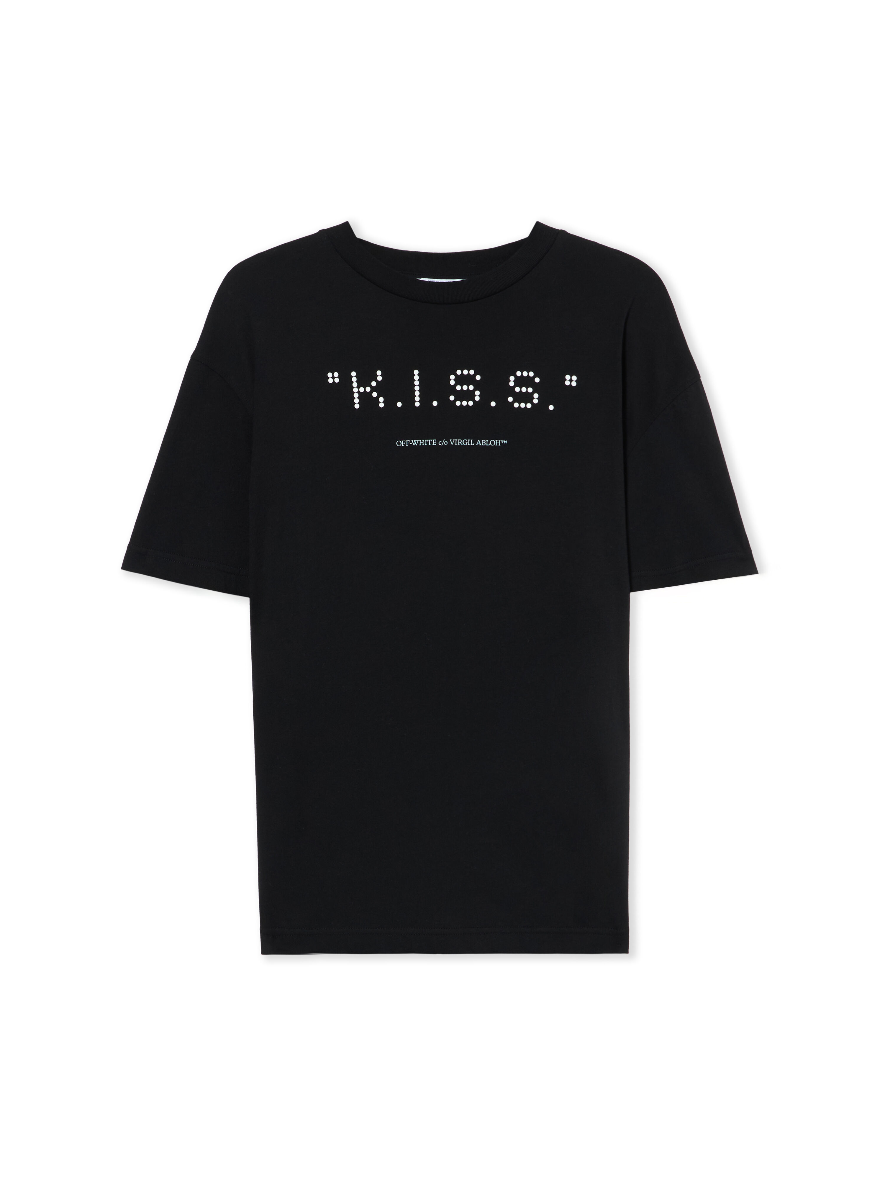 OFF WHITE Kiss Quote T-shirt Black-White 2AA089S26JER007