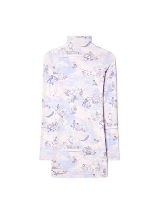 OFF WHITE Weißes Fresco Kleid ROSA OWDB540S25JER002
