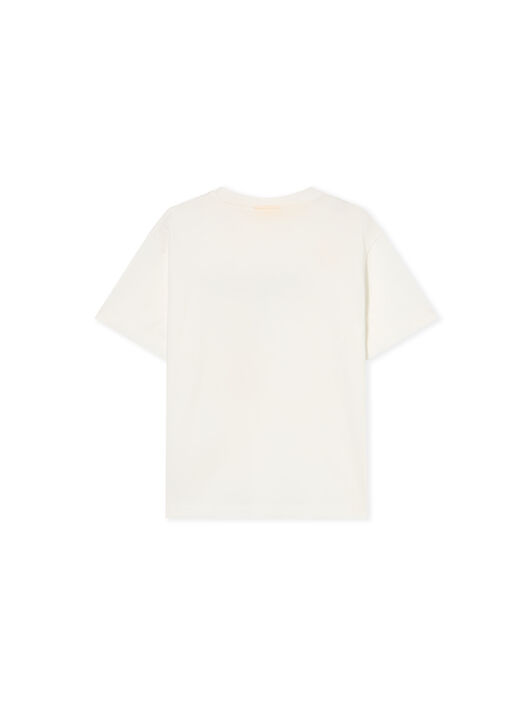 OFF WHITE Big Bookish Splat Logo T-Shirt WHITE - BLACK OBAA002F25JER005