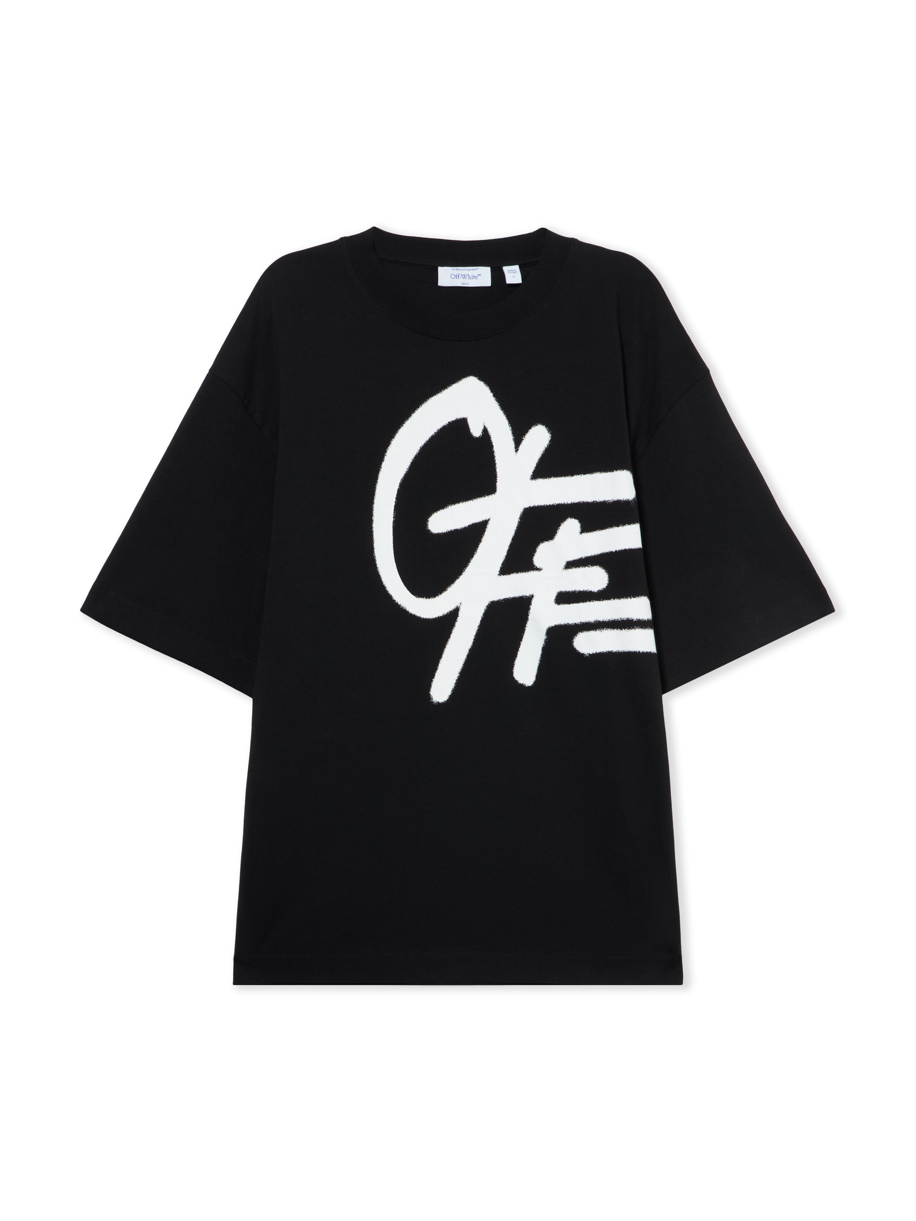 OFF WHITE Spray Logo Skate T-shirt BLACK 44MAA120S26J00L