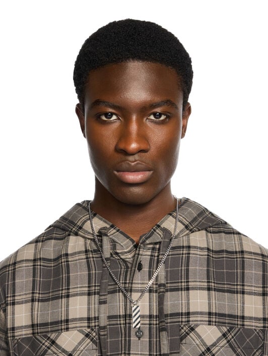 Diag Pendant Necklace OFF WHITE Diag Pendant Necklace SILVER - SILVER OMOB15WF25MET001