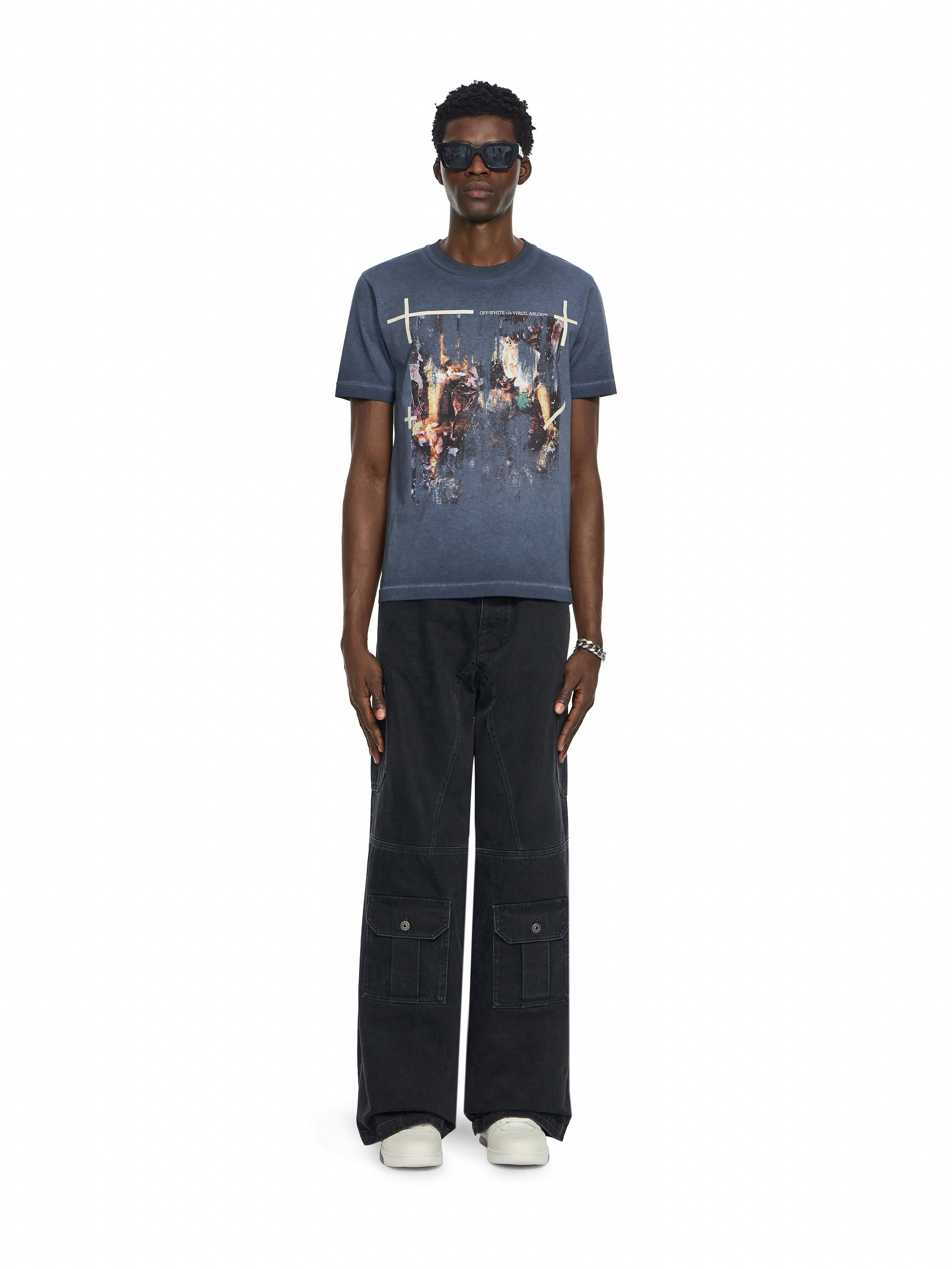 Ripped Narciso T-Shirt OFF WHITE Ripped Narciso T-Shirt CLOUD BLU GRAPHITE 44MAA16MF26J00K