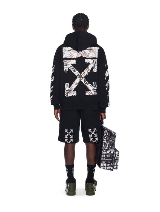 Newspaper Arrow Skate Hoodie OFF WHITE Newspaper Arrow Skate Hoodie BLACK - WHITE OMBB085F25FLE00E