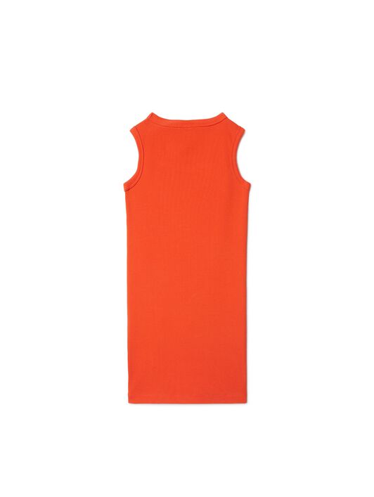 OFF WHITE Stamp Ribbed Dress ORANGE OGDB065S25JER001
