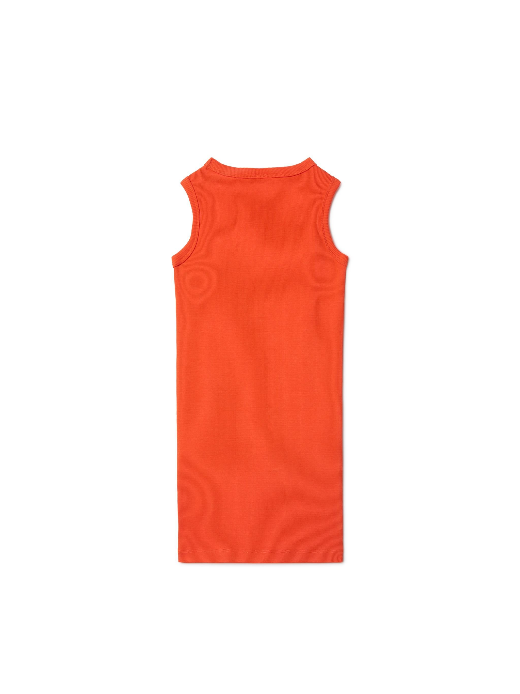 OFF WHITE Stamp Ribbed Dress ORANGE OGDB065S25JER001