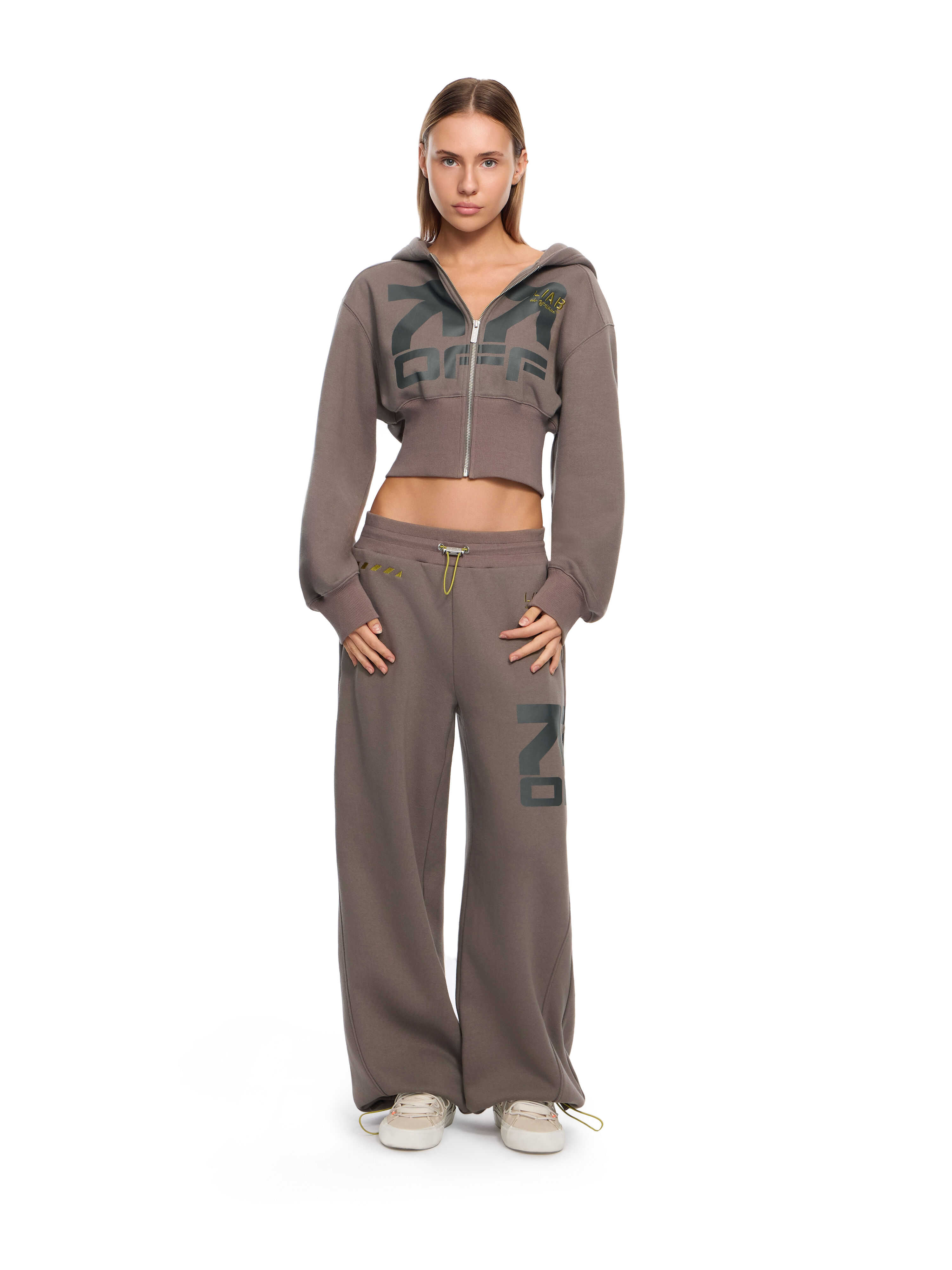LAB L/AB Logo Cropped Boxy Jacket Dark Gull Gray LABF2639G00040T