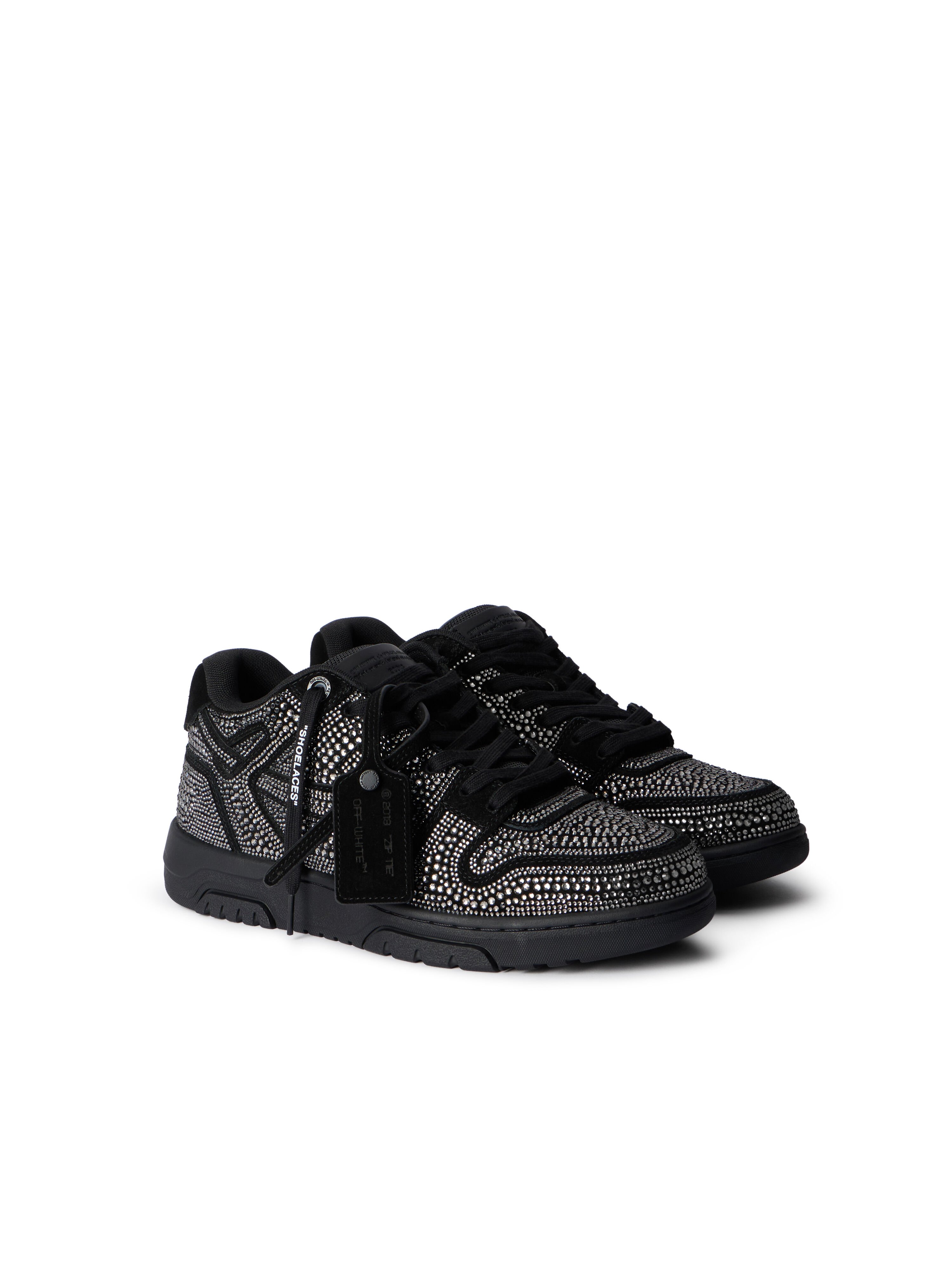 OFF WHITE Out Of Office Strass Sneakers BLACK - BLACK OMIA189C99LEA018