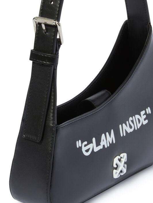 OFF WHITE Black Jitney Quote Shoulder Bag BLACK OWNN18AC99LEA001
