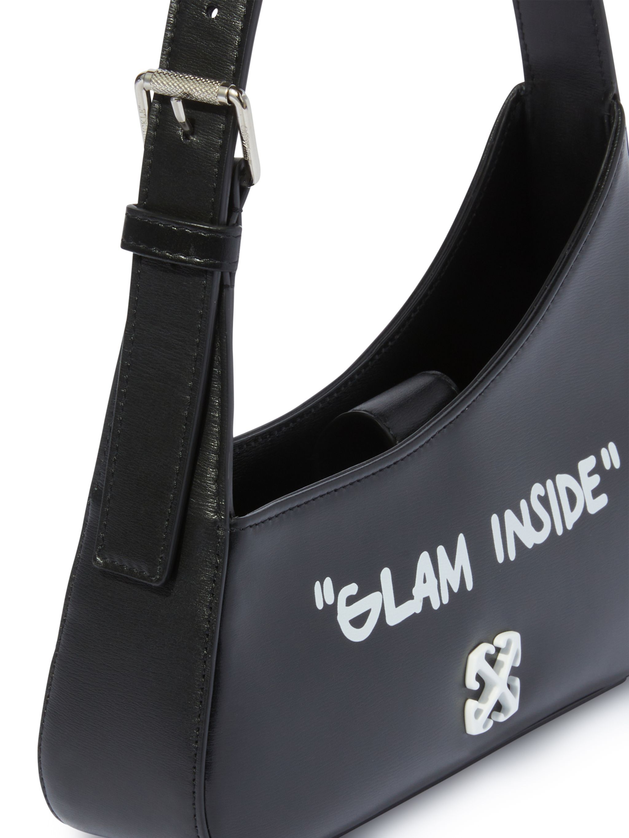 OFF WHITE Black Jitney Quote Shoulder Bag BLACK OWNN18AC99LEA001