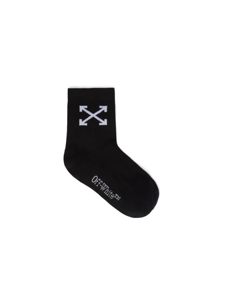 OFF WHITE Arrow Mid-Height Socks BLACK OBRA004S25KNI001