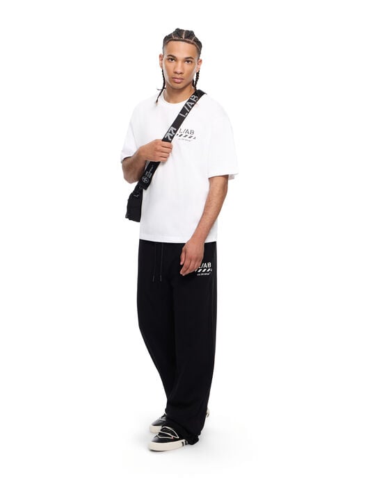 LAB L/AB Diagonal Oversized T-Shirt WHITE 44LABF26T054