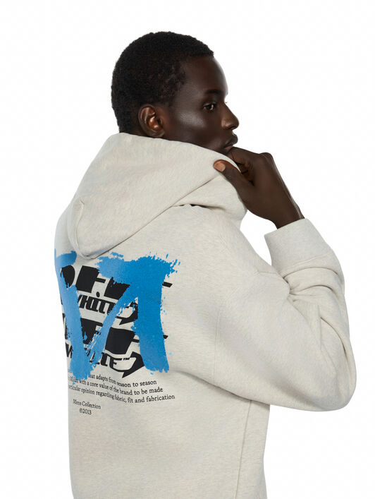 OFF WHITE Half Arrow Regular Zip Hoodie GREY MELANGE 44MBE02EF26F002