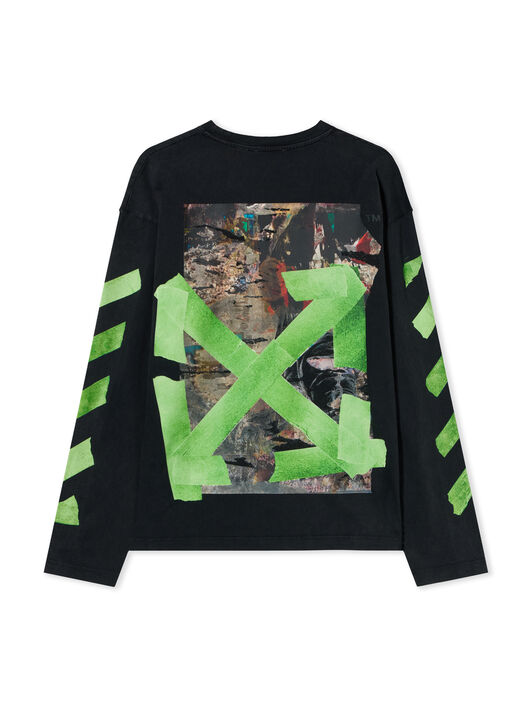 OFF WHITE Bacco Arrow Skate Long Sleeve T-Shirt VINTAGE BLACK 44MAB09CF26J008