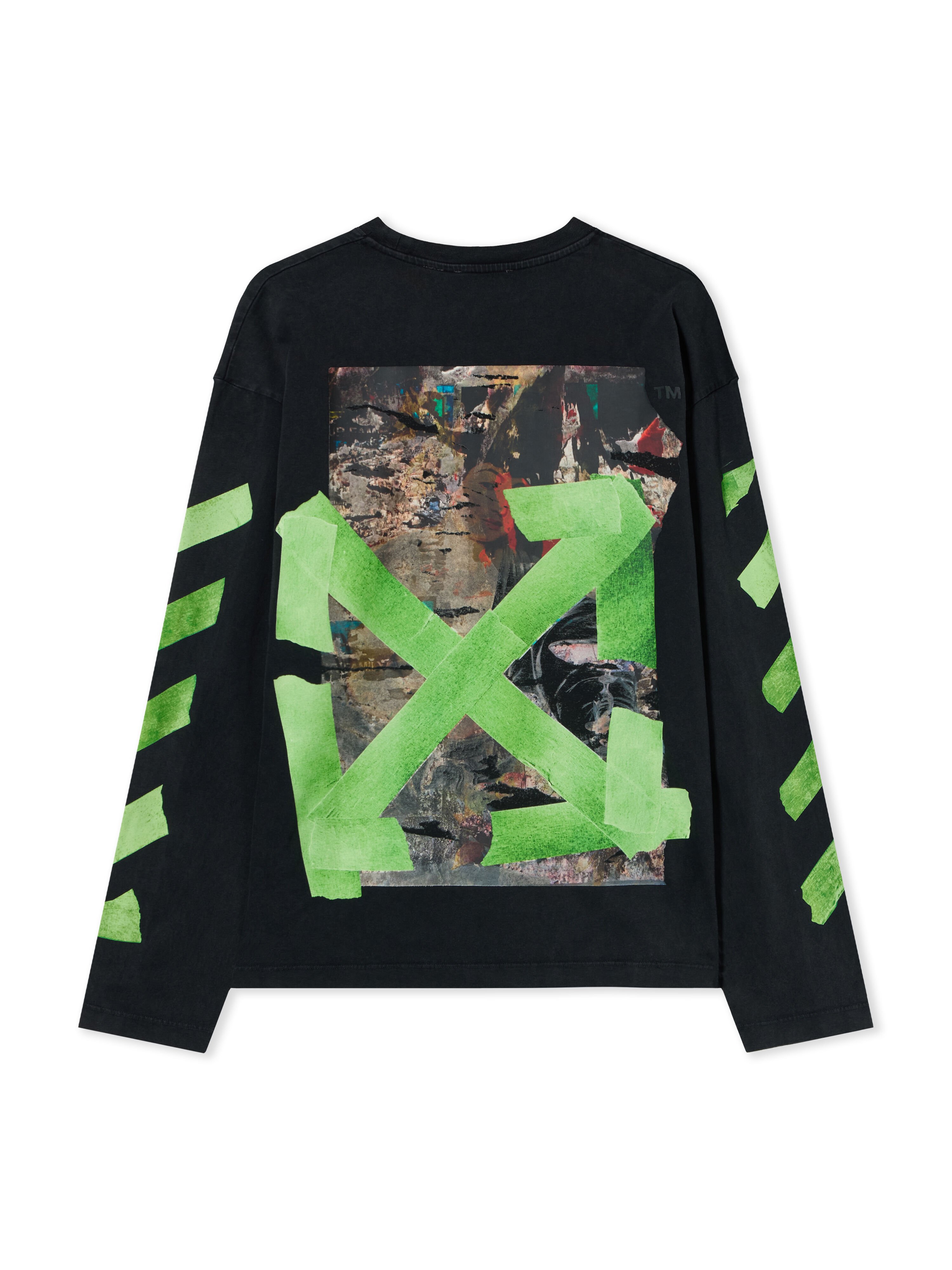 OFF WHITE Bacco Arrow Skate Long Sleeve T-Shirt VINTAGE BLACK 44MAB09CF26J008