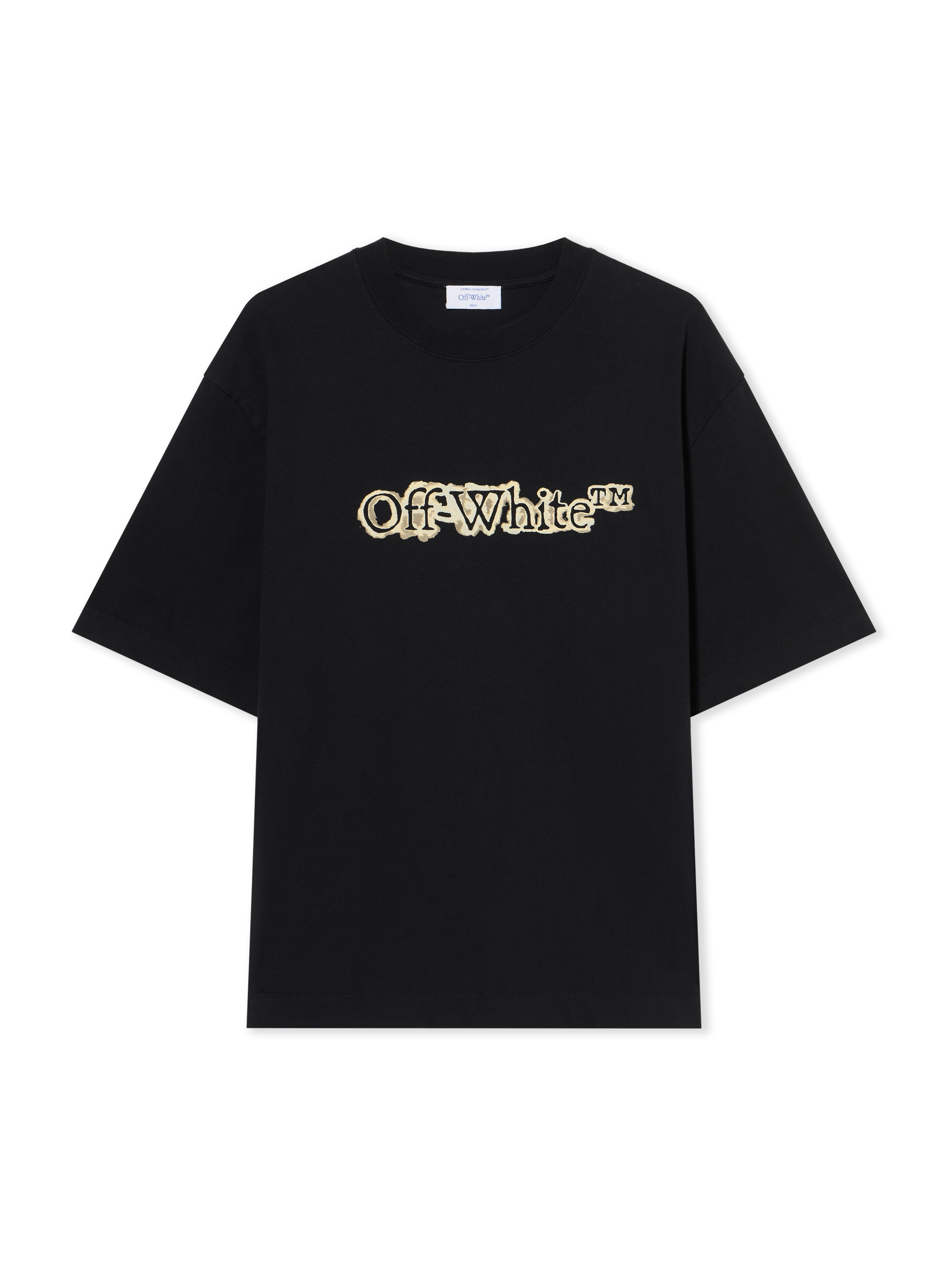 OFF WHITE Cloudy Arrow Skate Logo T-Shirt BLACK - DOUBLE CREAM OMAA120F25JER00G