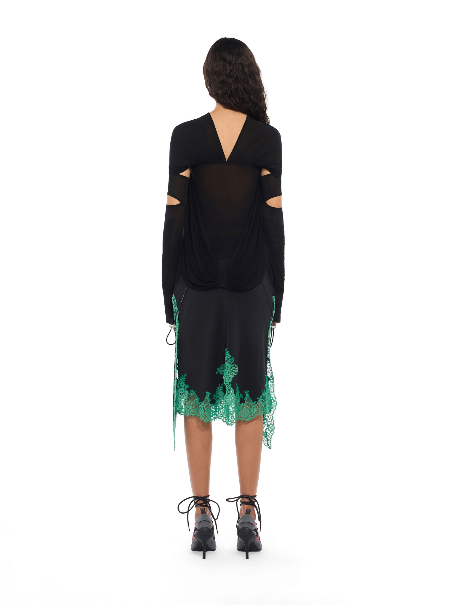 Light Jersey Cross Collar Top
