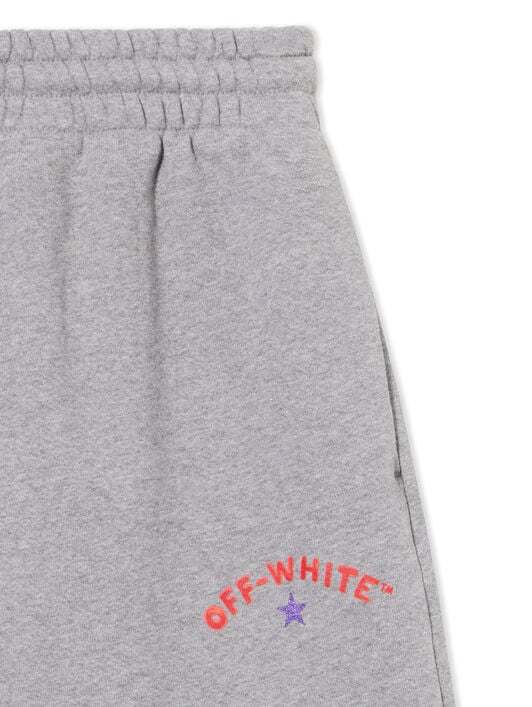 OFF WHITE Star Arrow Skate Sweatshorts GREY MELANGE - SPICY ORANGE OMCI013S25FLE001