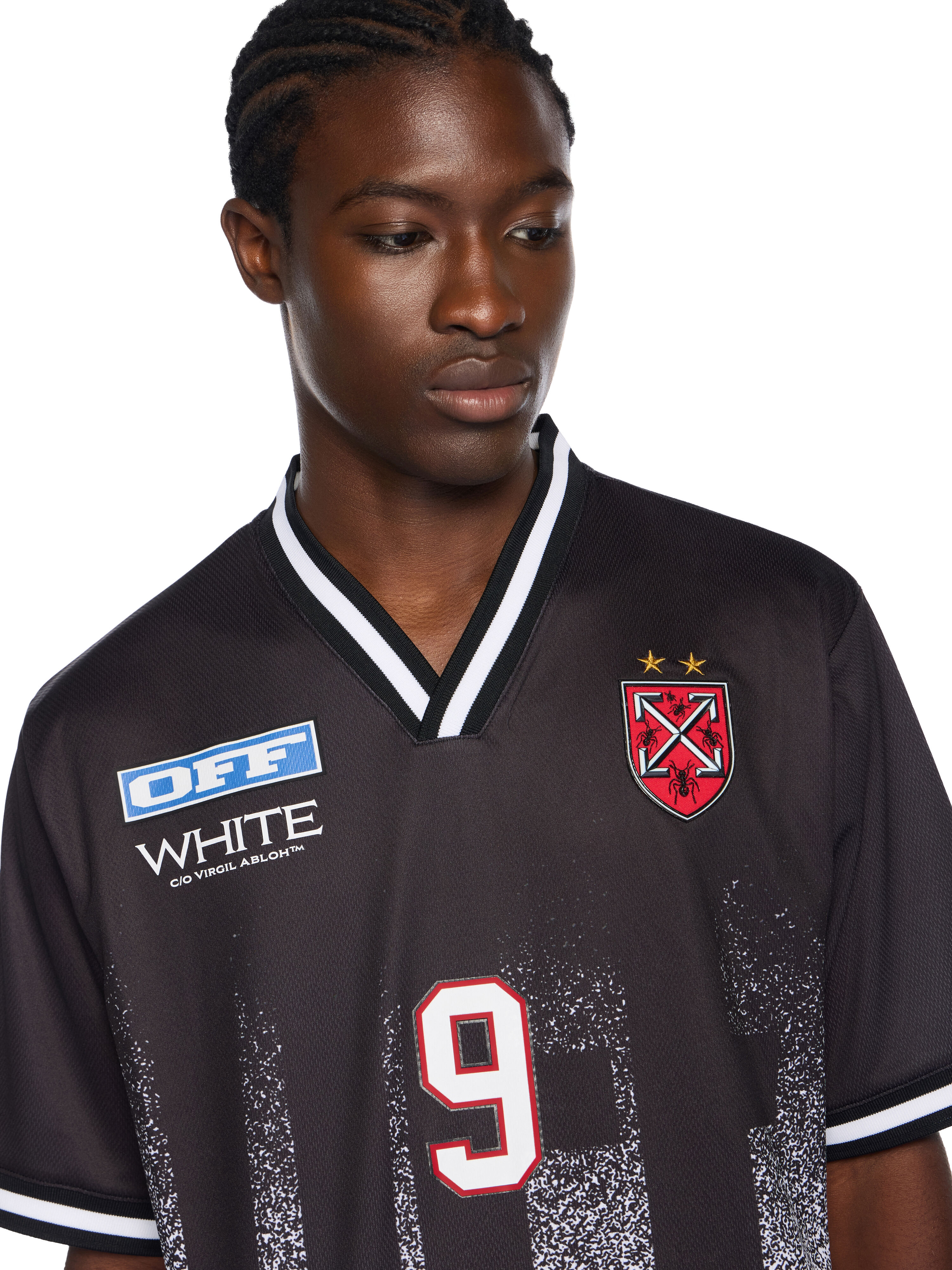 Big Off Gradient Soccer Tee in BLACK - WHITE for Men | Off