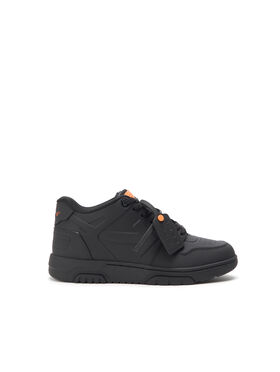 OFF WHITE Out Of Office Molded Sneakers BLACK - ORANGE OMIA189S26MAT001
