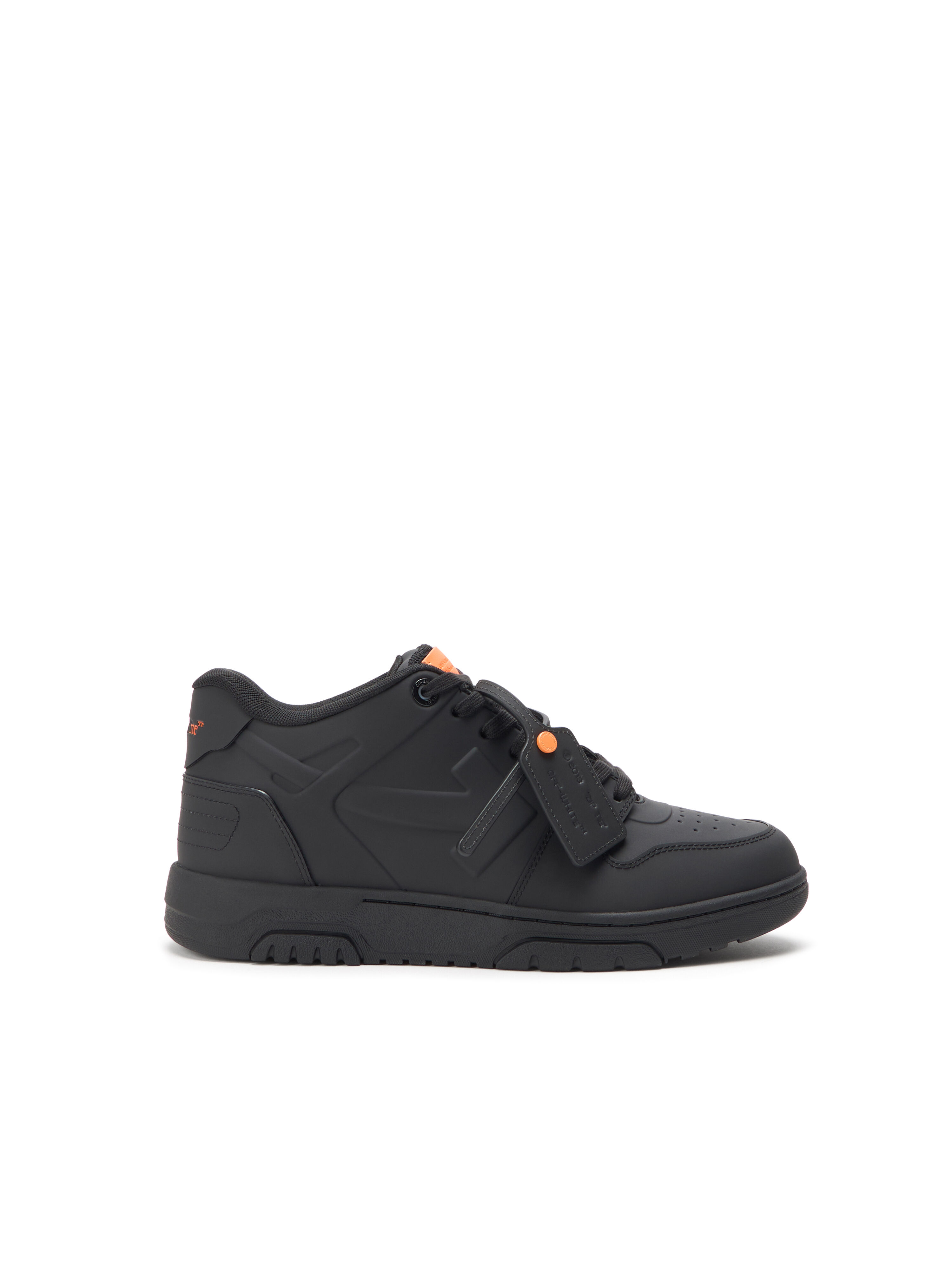 OFF WHITE Out Of Office Molded Sneakers BLACK - ORANGE OMIA189S26MAT001