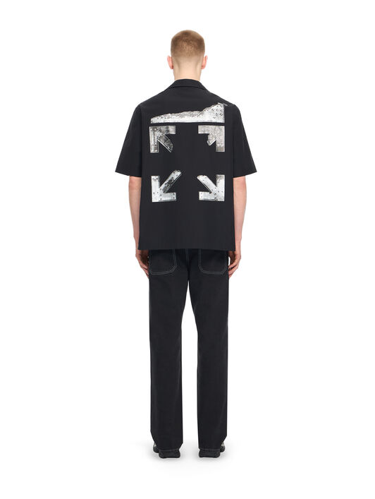 OFF WHITE Metal Arr Popl Bowl Shirt BLACK 44XGG01FS26F003