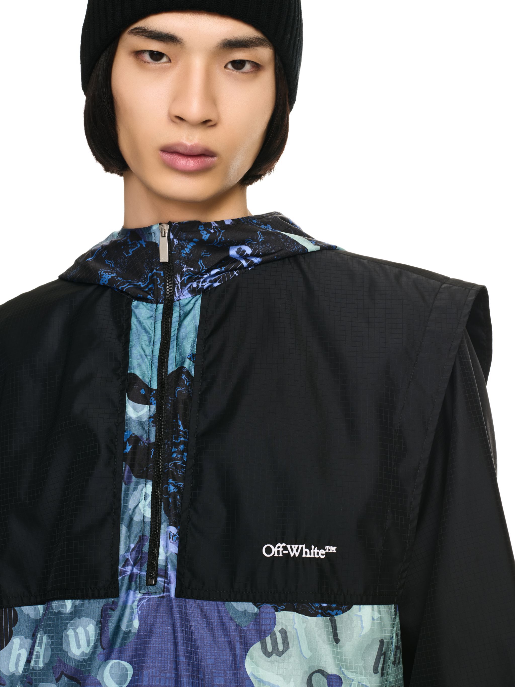 OFF WHITE Camo Nyl Rip Samurai Anorak BLUE OMEO001F24FAB002
