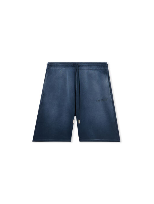 OFF WHITE LAUNDRY DIAG SKATE SWEATSHORT VINTAGE DARK SAPPHIRE - VINTAGE DARK SAP OMCI013F25FLE009