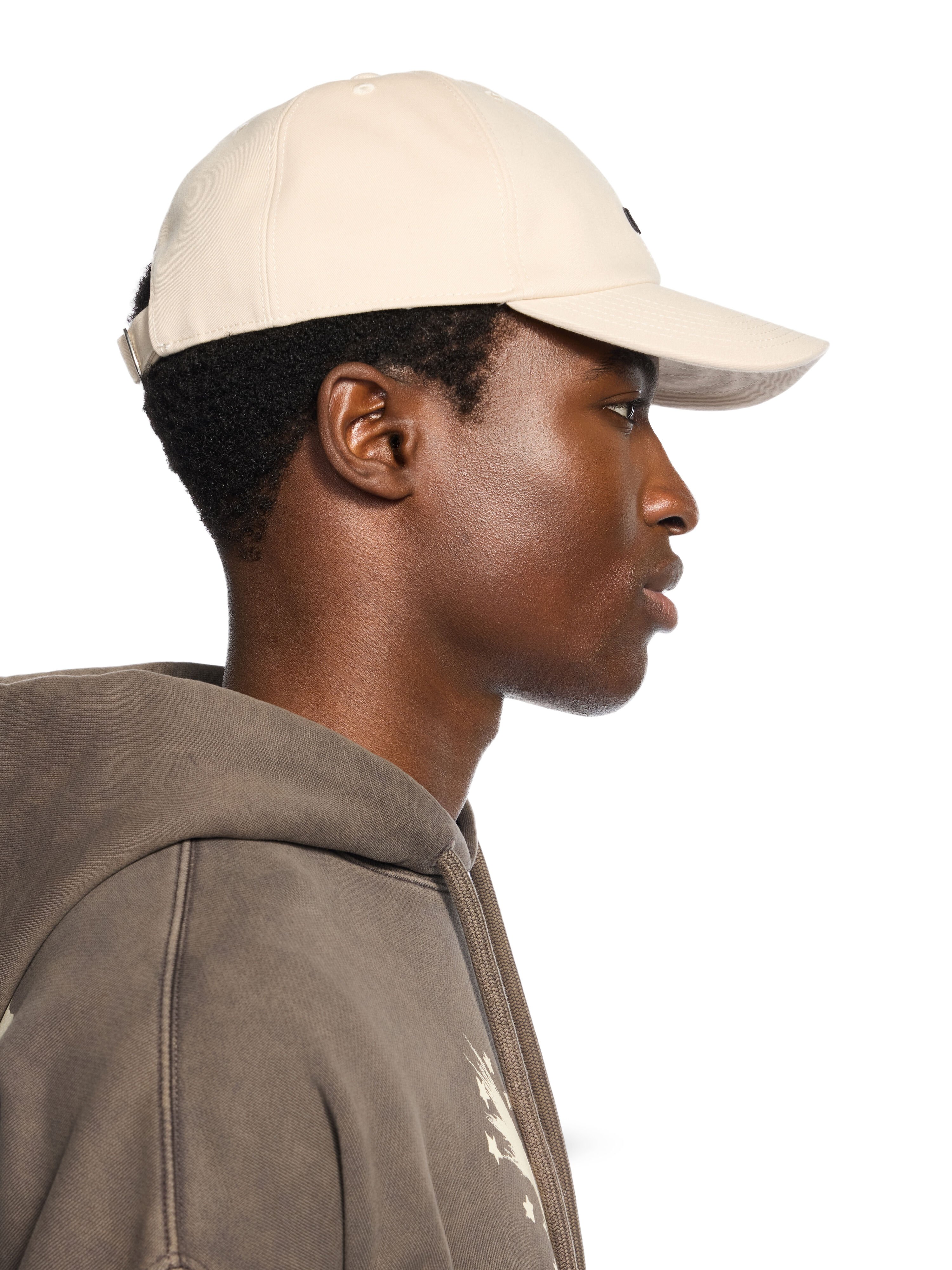 OFF WHITE Drill Stamp Logo Baseball Cap SAND - BLACK OMLA04AF25FAB008