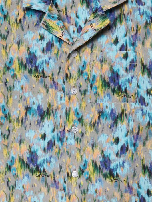 OFF WHITE Watercolor Shirt BLUE OBGA002S25FAB001