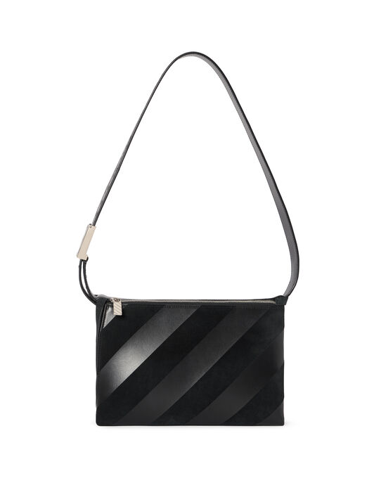 OFF WHITE Sandbag 404 Diagonal Bag BLACK OWNN18NS26LEA001