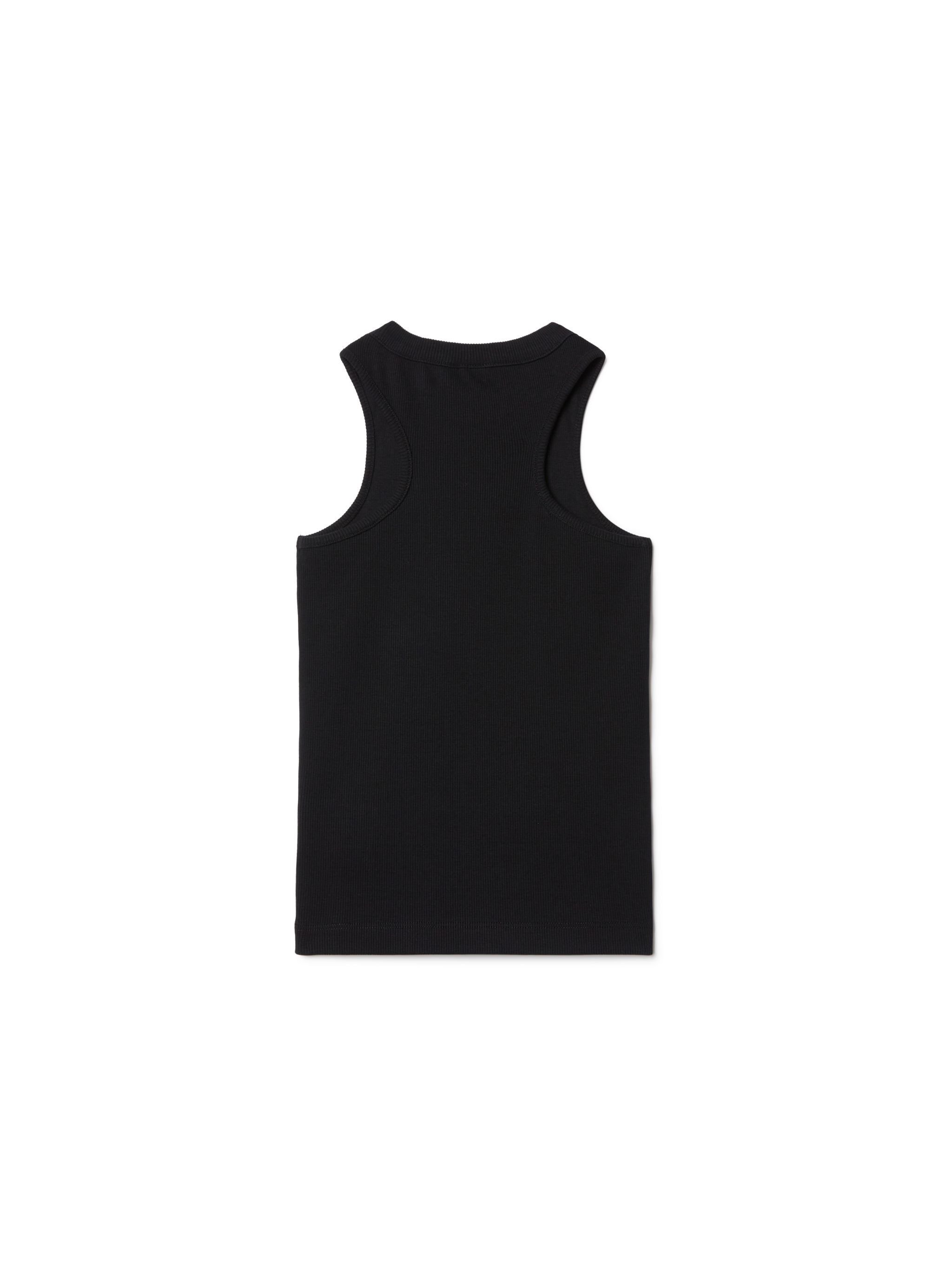 OFF WHITE Stamp Ribbed Tank BLACK OGAD009S25JER001