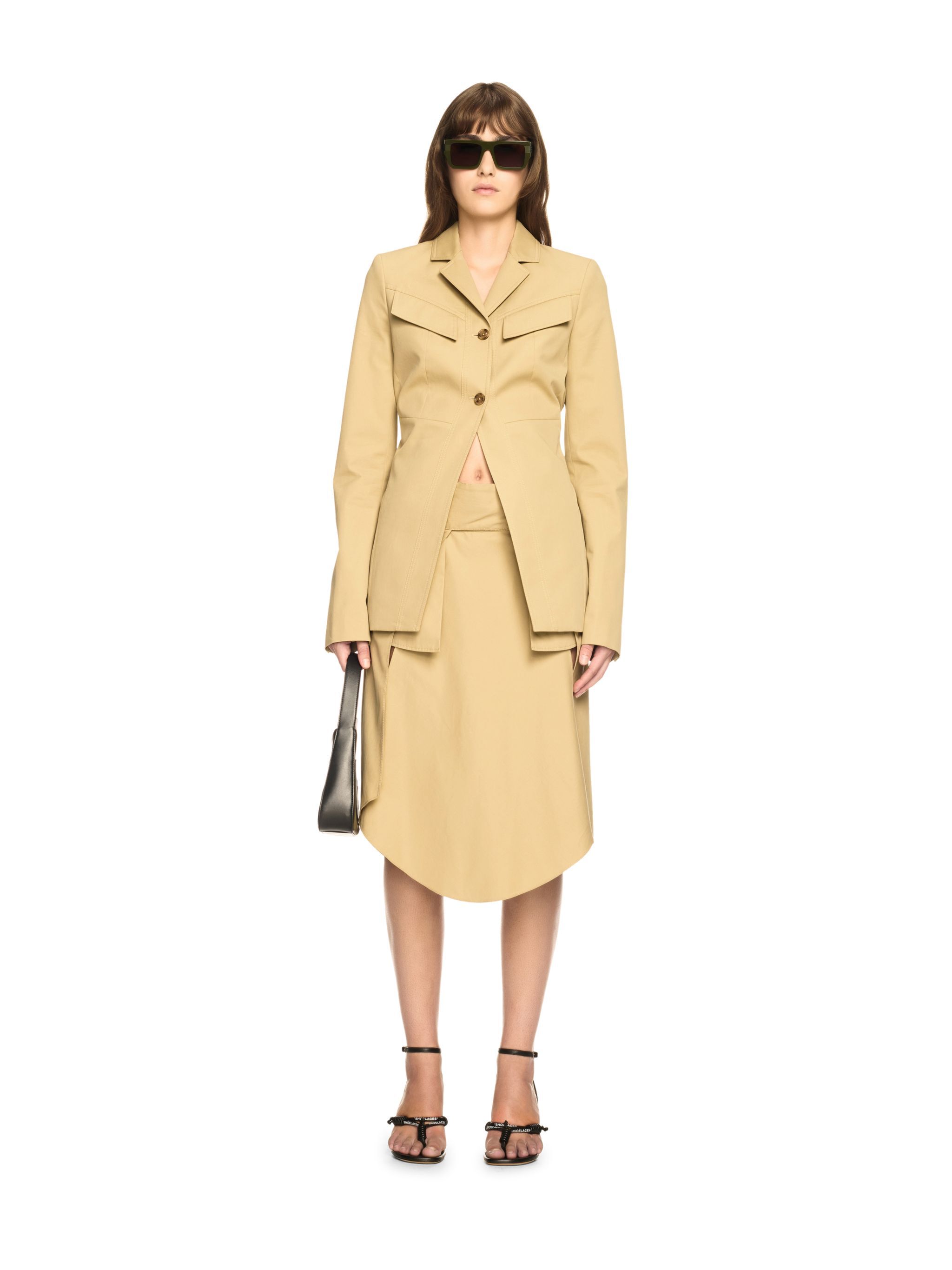 OFF WHITE Beige Toybox Cargojacke NEUTRAL OWEF12IS25FAB002