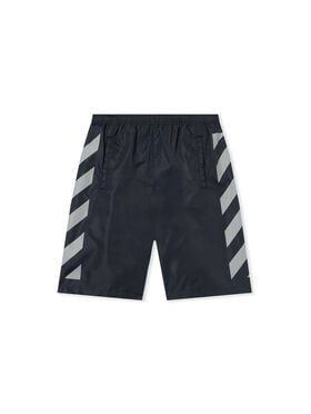 OFF WHITE Diag Surfer Swimshorts BLACK BLACK OMFA010C99FAB001