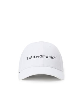 LAB L/AB Logo Embroidered Baseball Cap WHITE LAB7200154