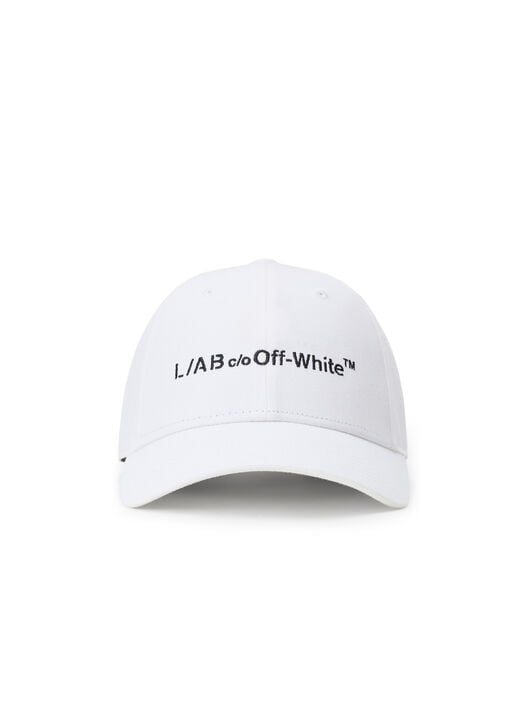LAB L/AB Logo Embroidered Baseball Cap WHITE LAB7200154