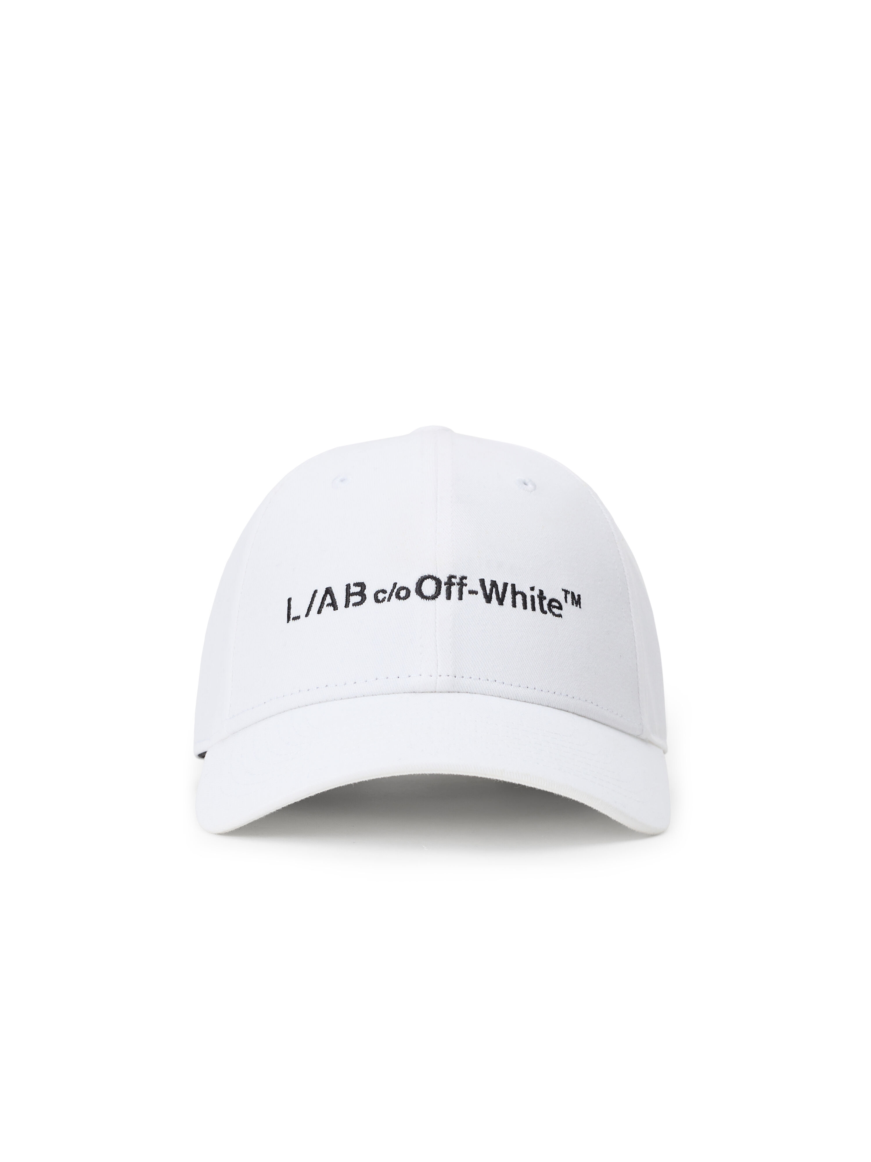 LAB L/AB Logo Embroidered Baseball Cap WHITE LAB7200154