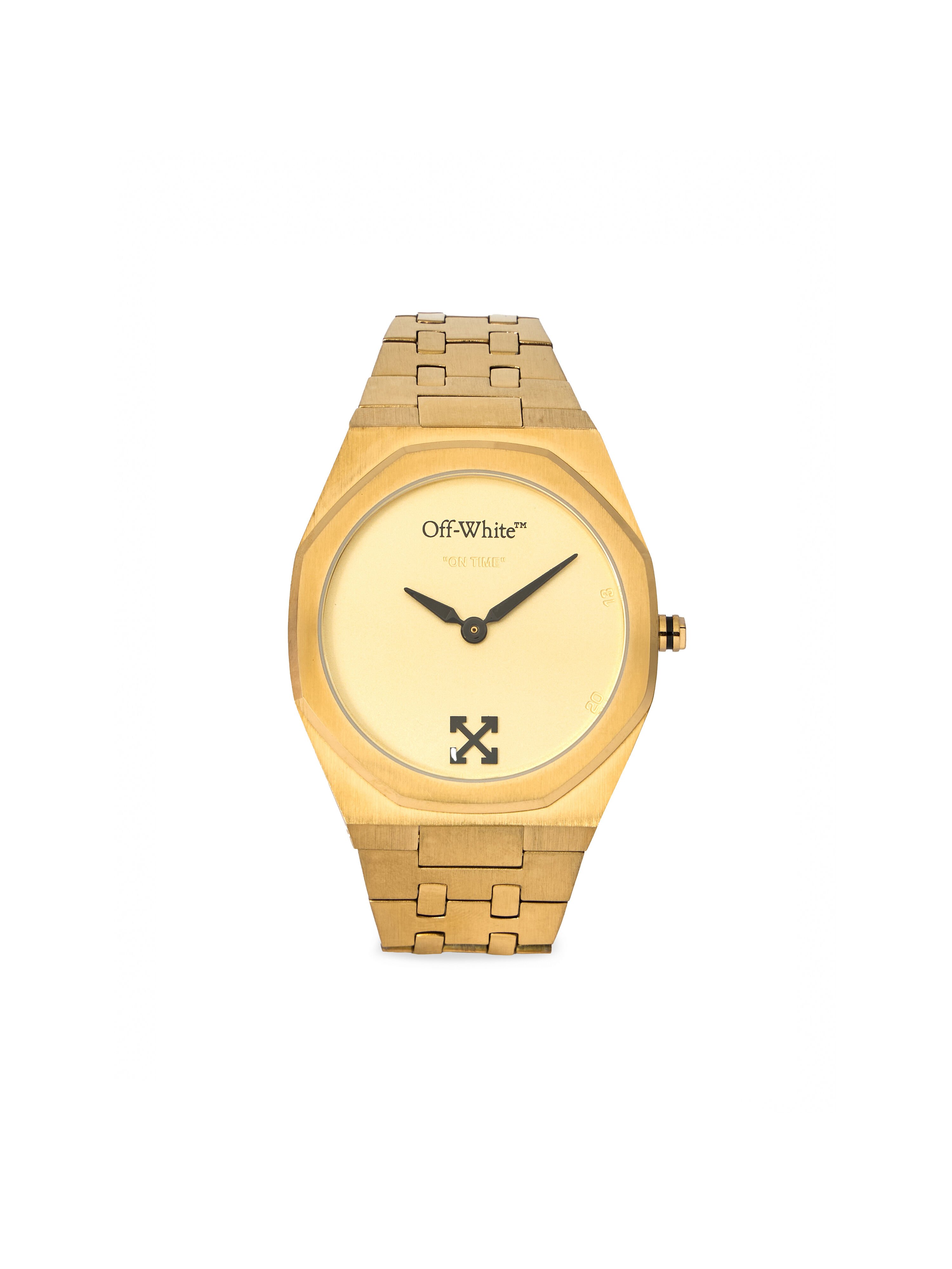 "On Time" Watch OFF WHITE "On Time" Watch Gold OW1G018M
