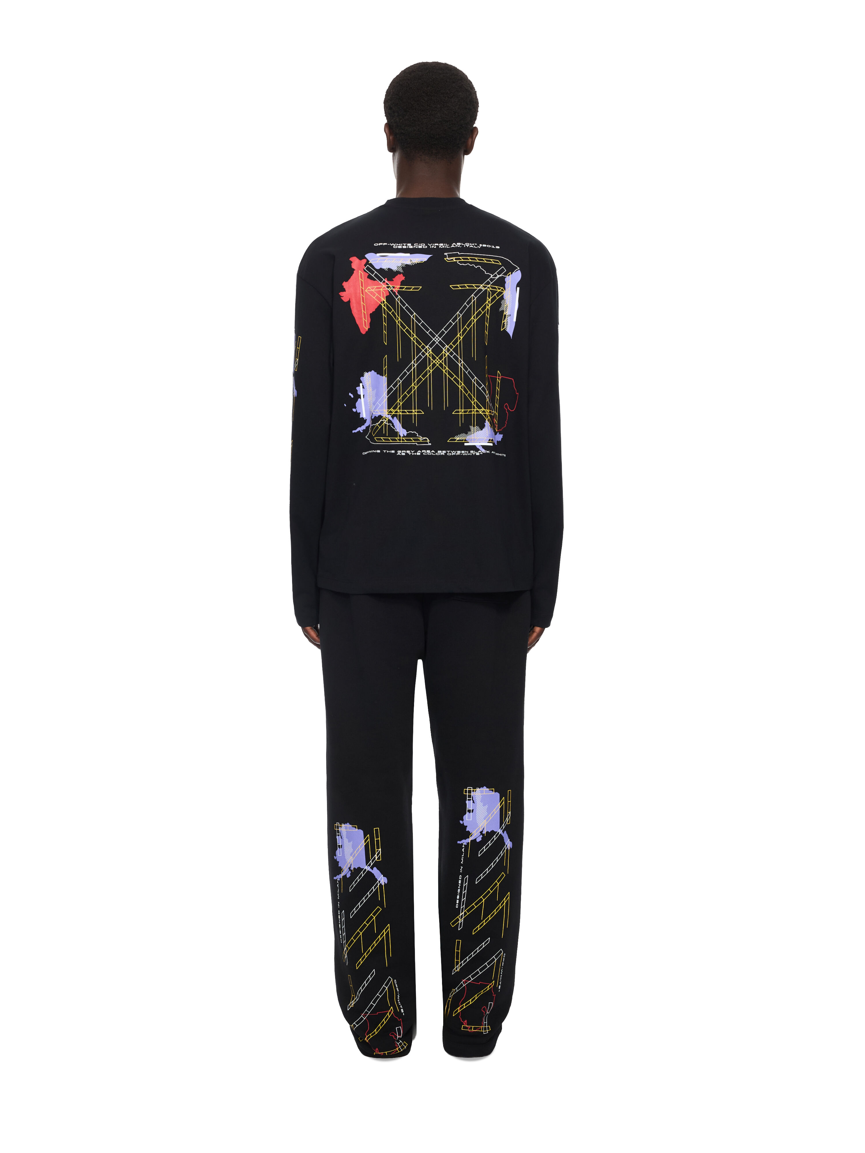 Archigeography Arrow Sweatpants OFF WHITE Archigeography Arrow Sweatpants BLACK 44MCH05AF26F004